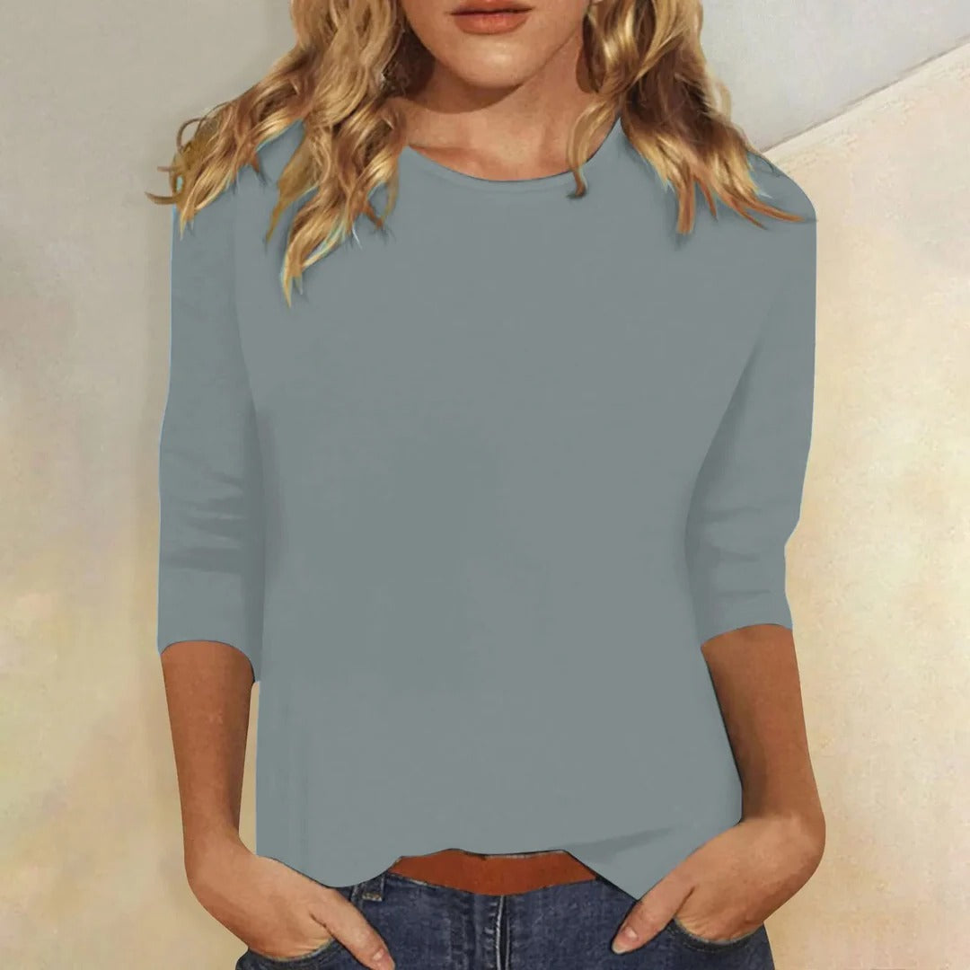 Helena Crew Neck Casual Everyday Top
