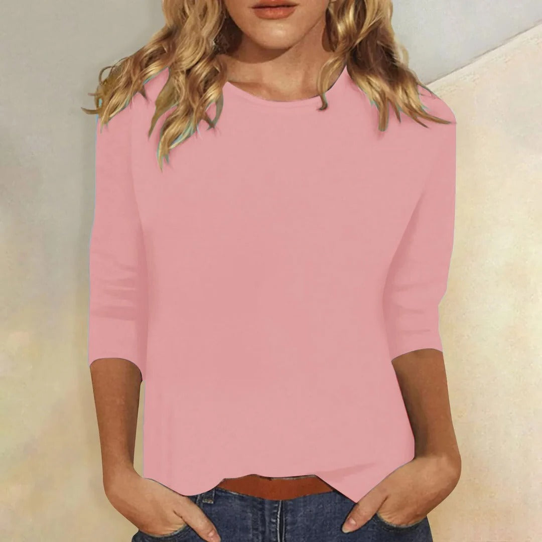 Helena Crew Neck Casual Everyday Top