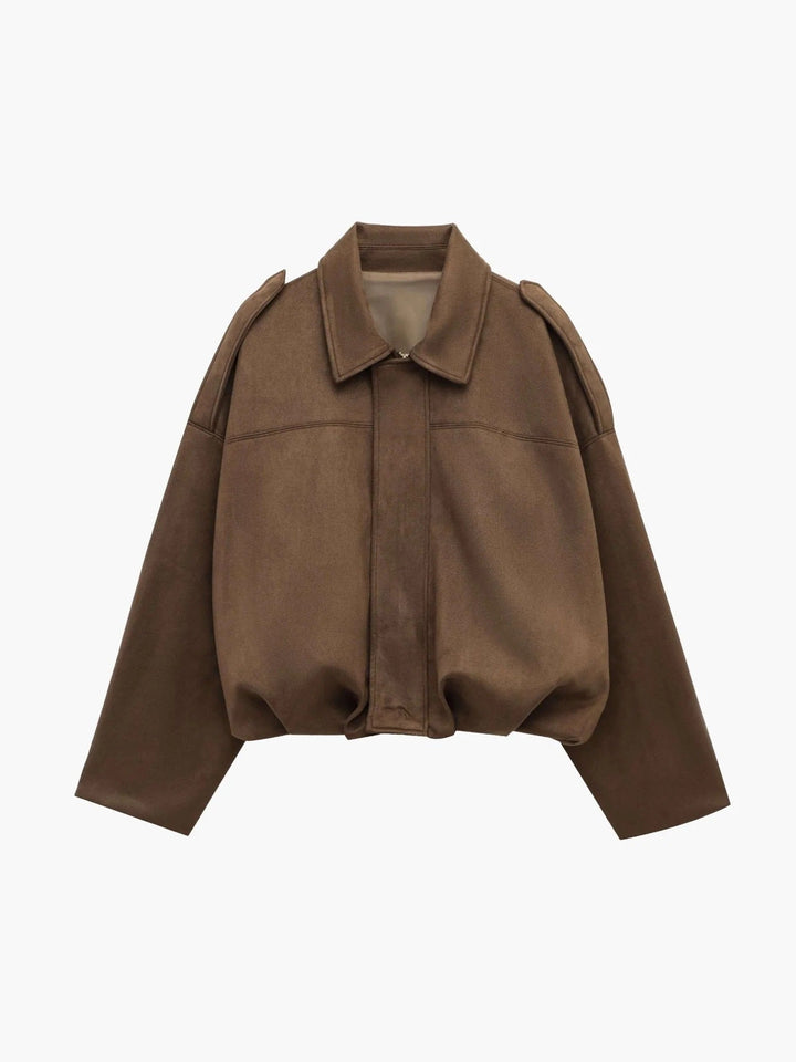 Petronella Suede Bomber Jacket