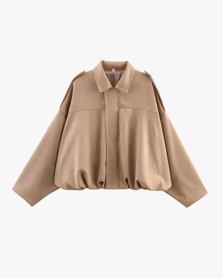 Petronella Suede Bomber Jacket