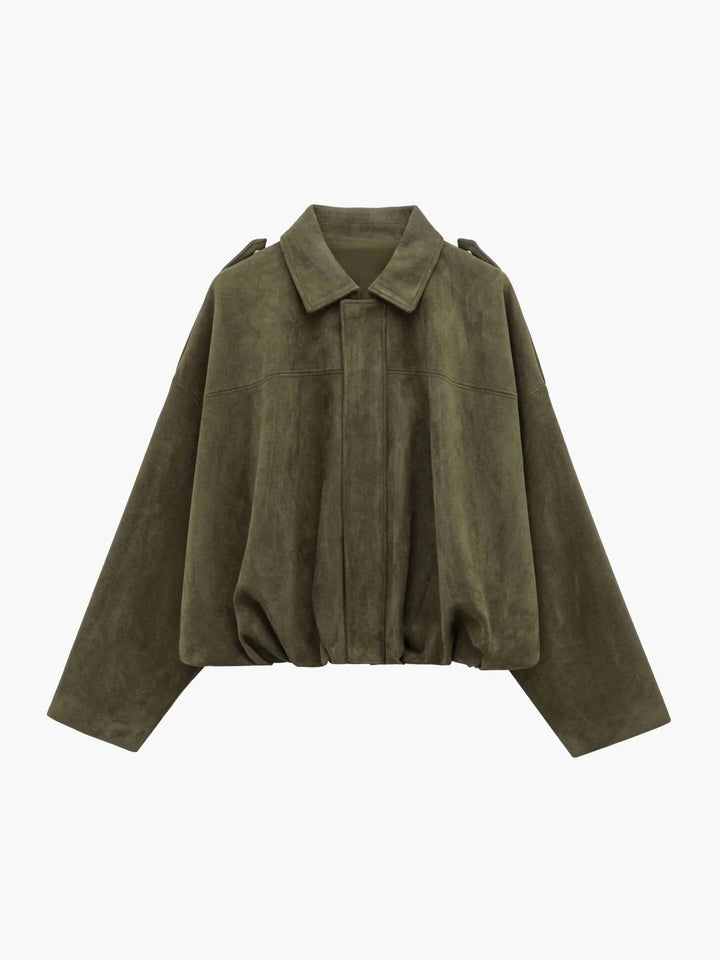 Petronella Suede Bomber Jacket
