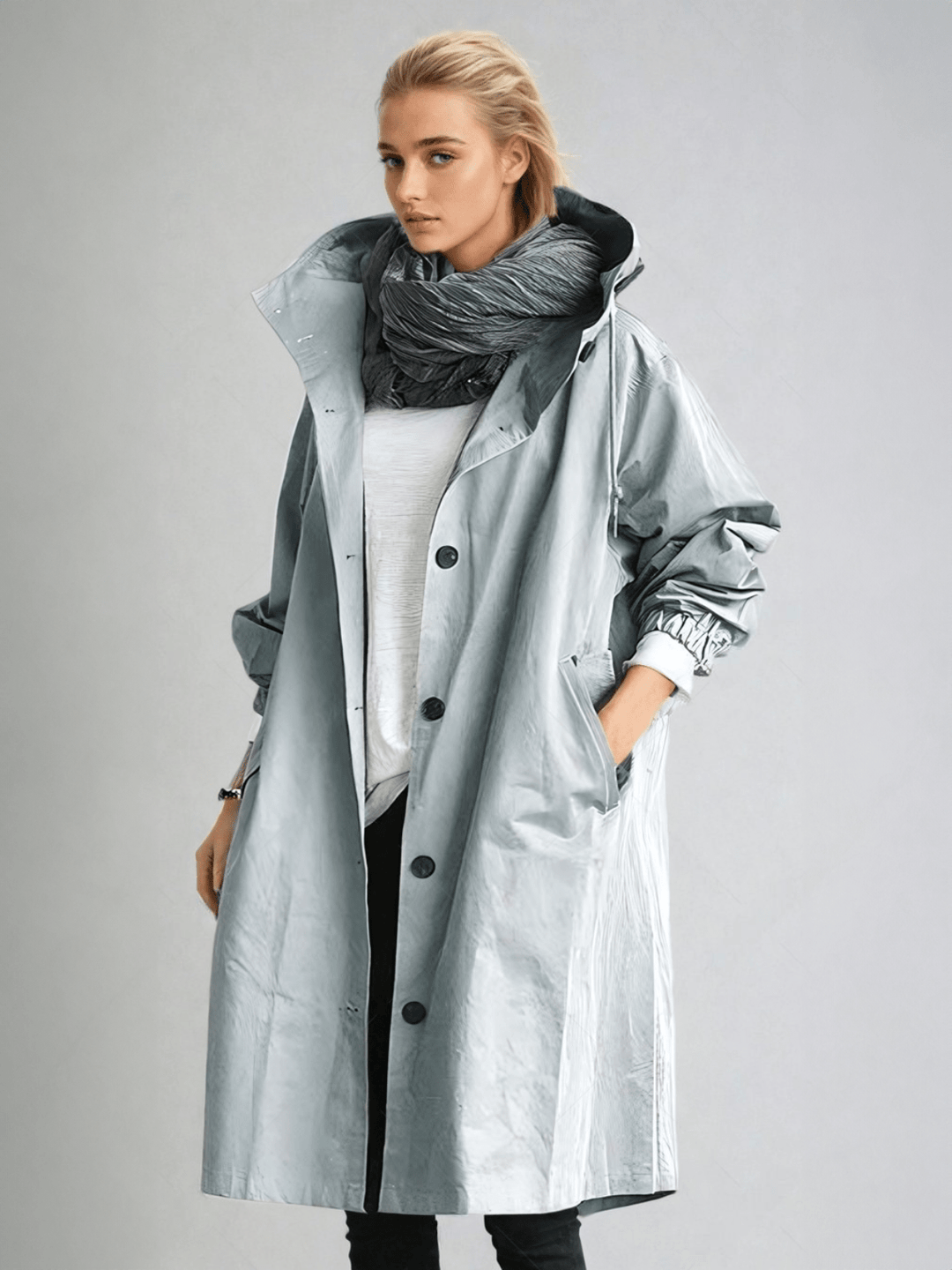 Maren Drawstring Hood Trench