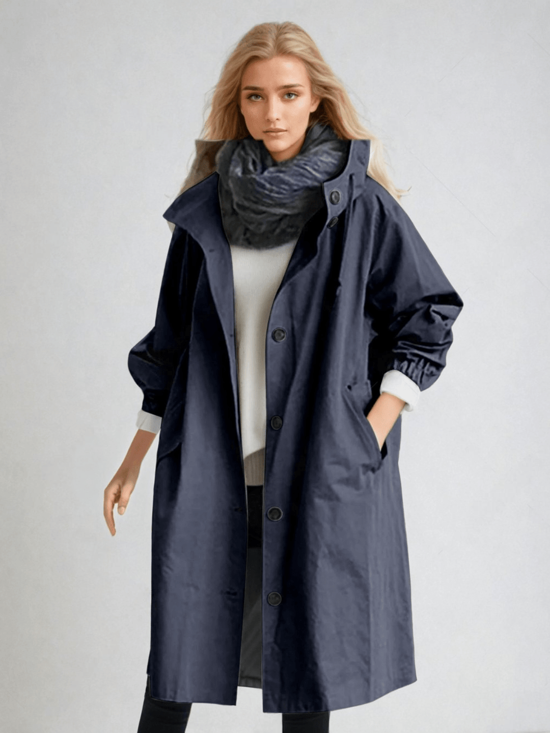 Maren Drawstring Hood Trench