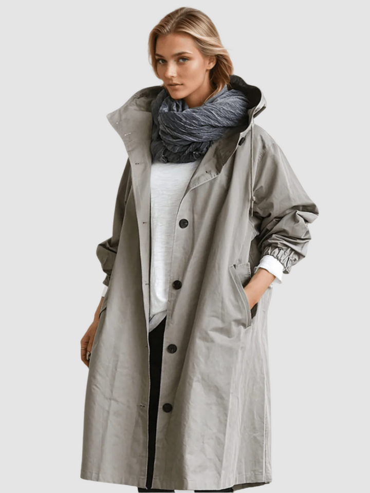 Maren Drawstring Hood Trench