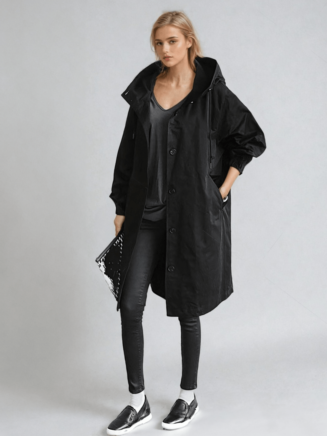 Maren Drawstring Hood Trench