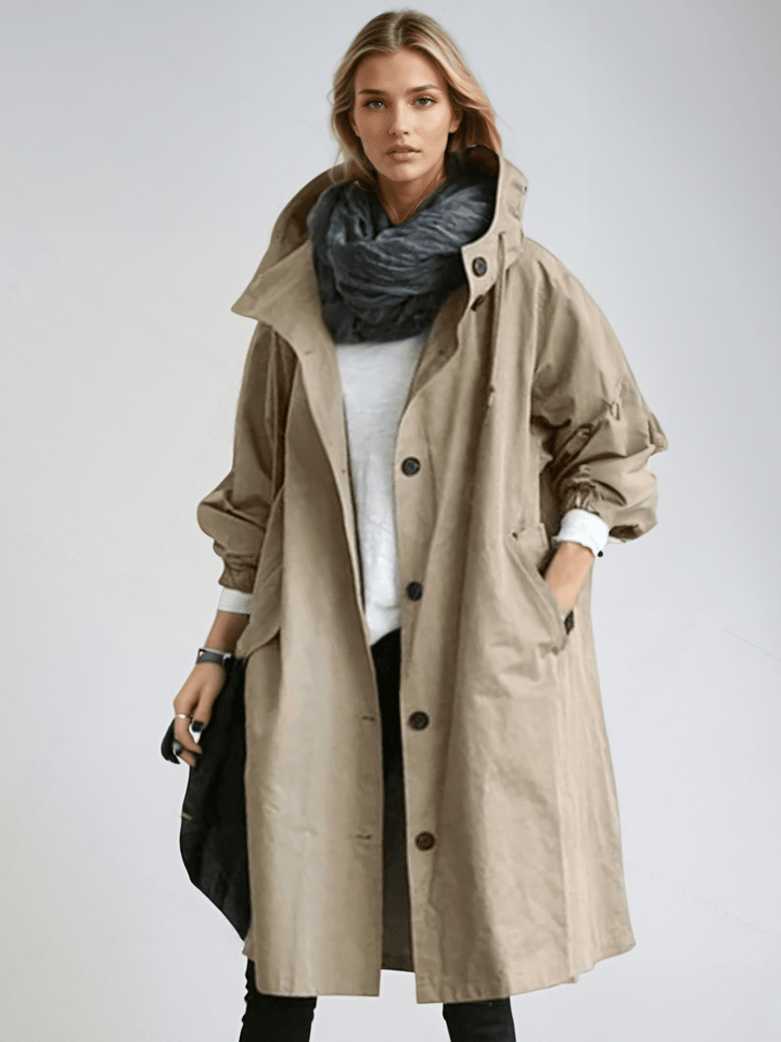 Maren Drawstring Hood Trench