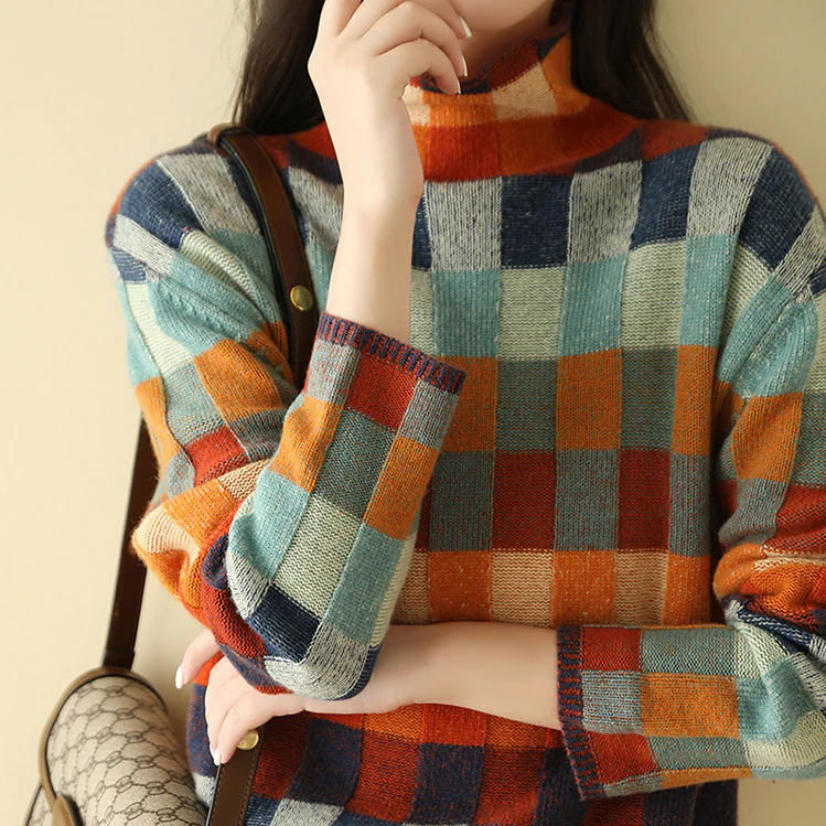 Vesper Patchwork Turtleneck Sweater