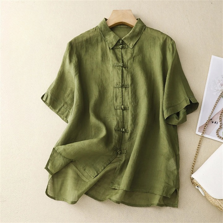 Madina Summer Linen Shirt Blouse