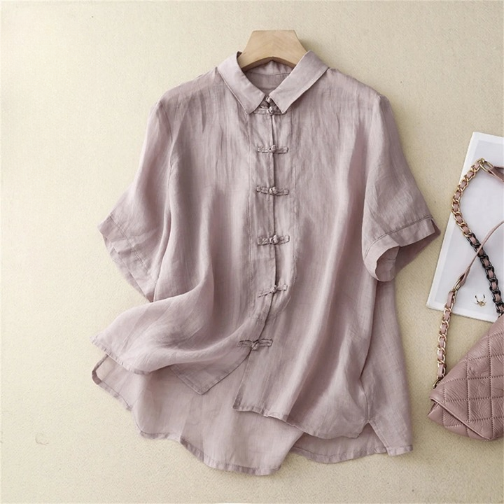 Madina Summer Linen Shirt Blouse