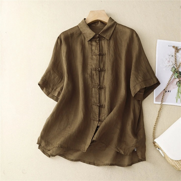 Madina Summer Linen Shirt Blouse