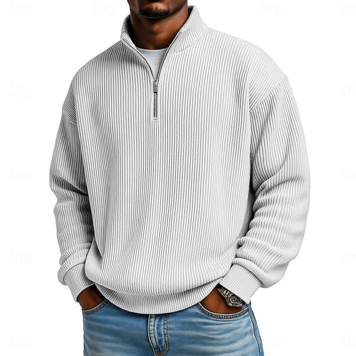 Fitzgerald Ribbed Quarter-Zip Pullover