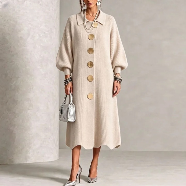 Odalys Button Front Sweater Dress