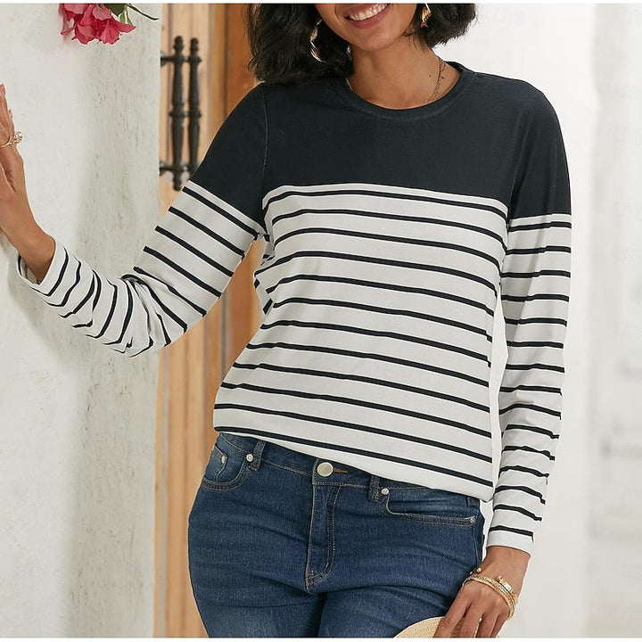Marisol Striped Crew Top