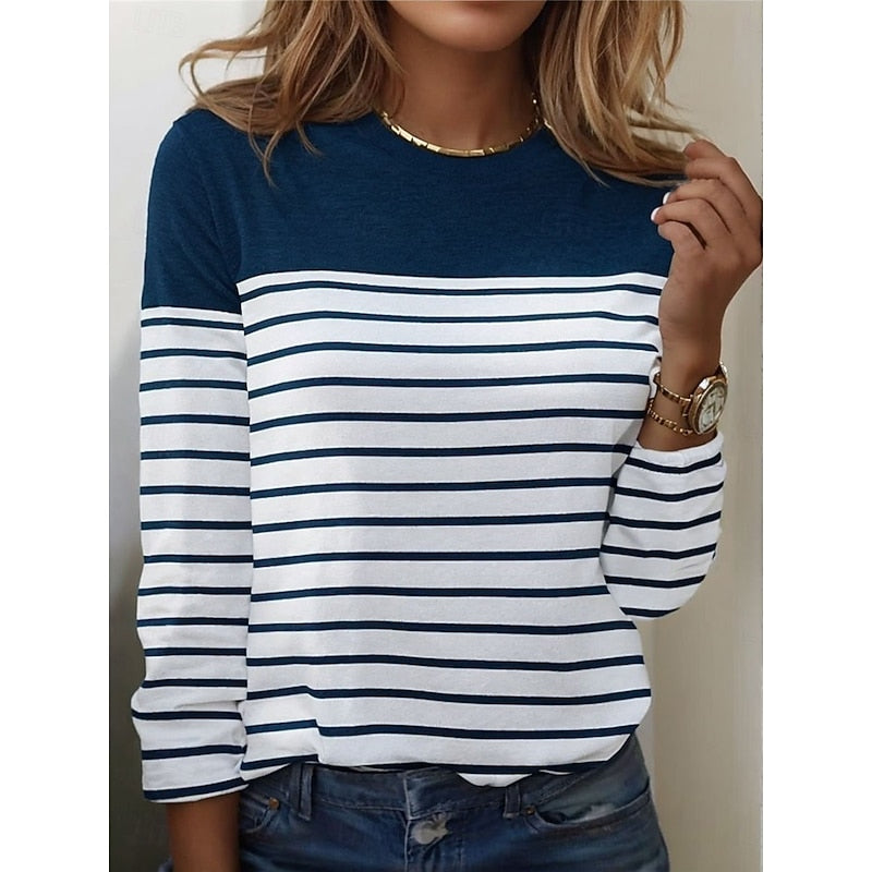 Marisol Striped Crew Top