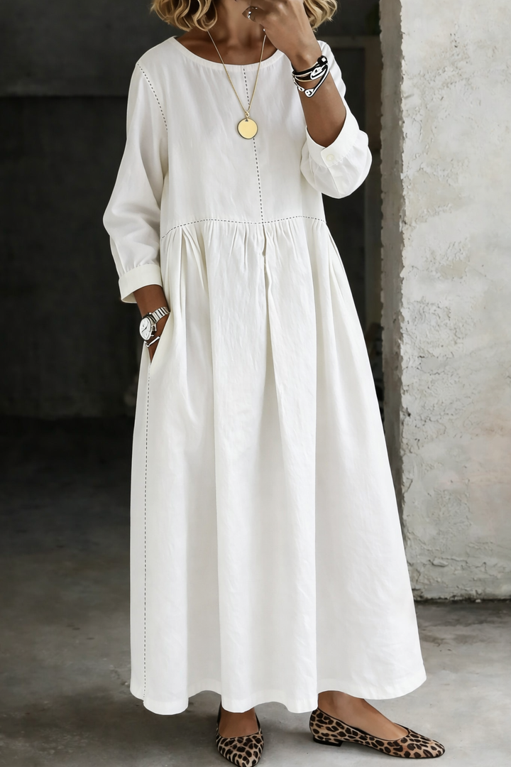 Delphine Gathered Waist Maxi Dress