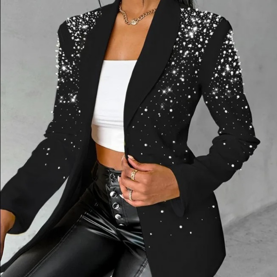 Rosemary Pearl Trim Blazer