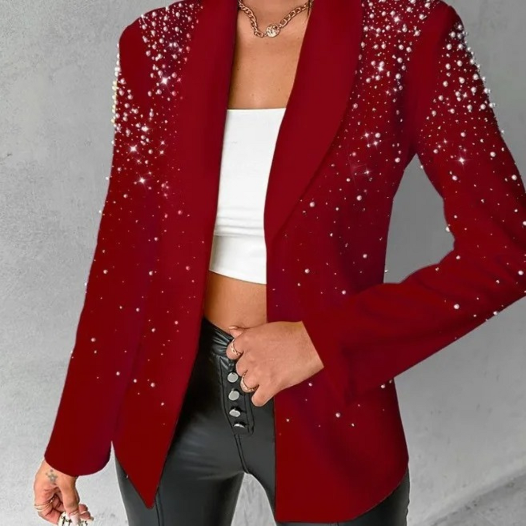 Rosemary Pearl Trim Blazer