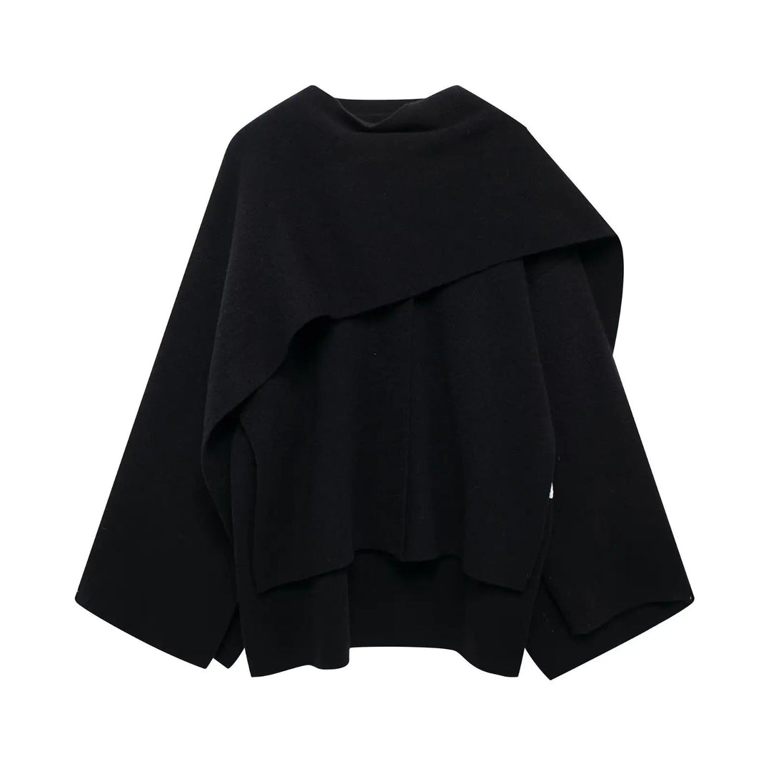 Fleur Asymmetrical Hem Poncho