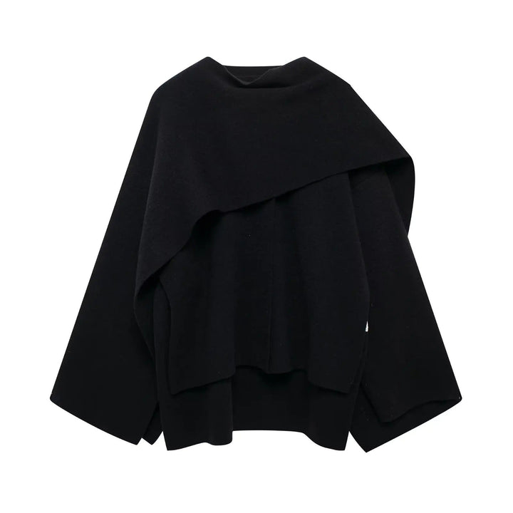 Fleur Asymmetrical Hem Poncho