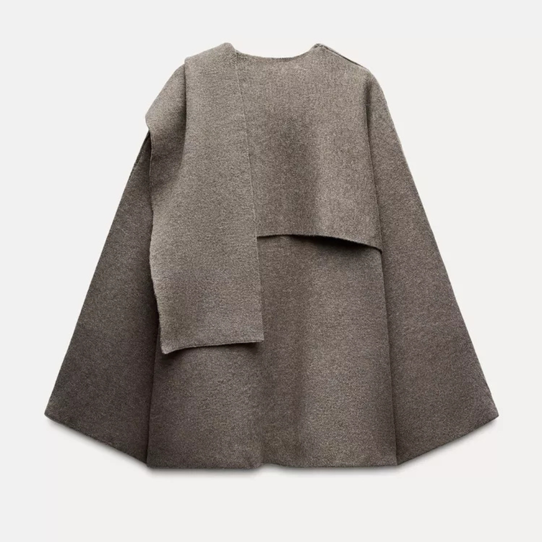Fleur Asymmetrical Hem Poncho