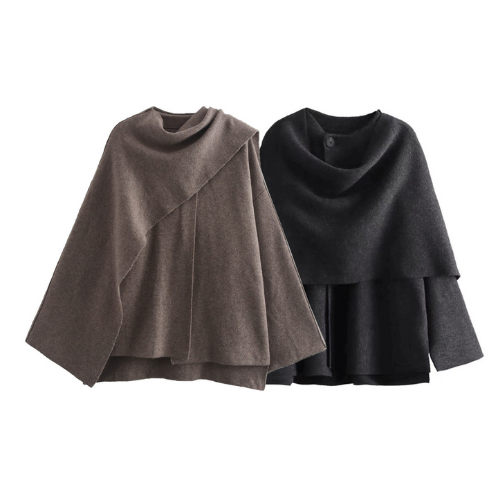 Fleur Asymmetrical Hem Poncho