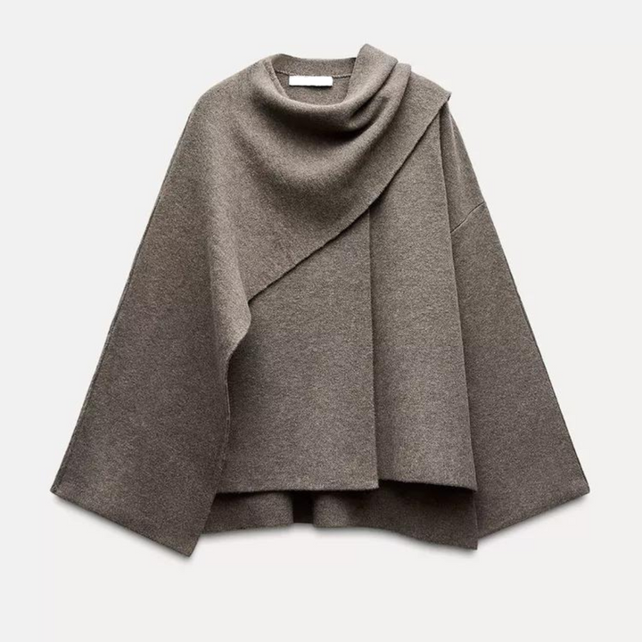 Fleur Asymmetrical Hem Poncho