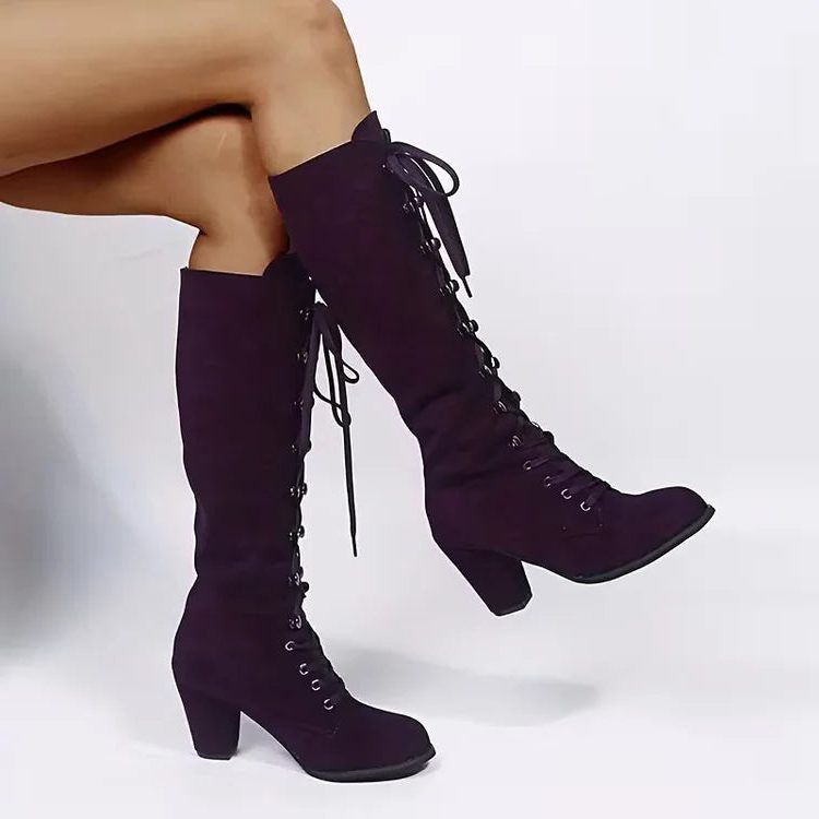 Undine Lace Up Knee High Boots