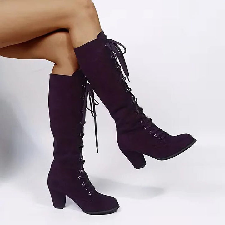 Undine Lace Up Knee High Boots