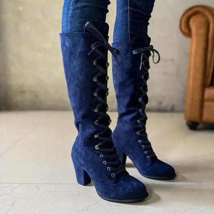 Undine Lace Up Knee High Boots