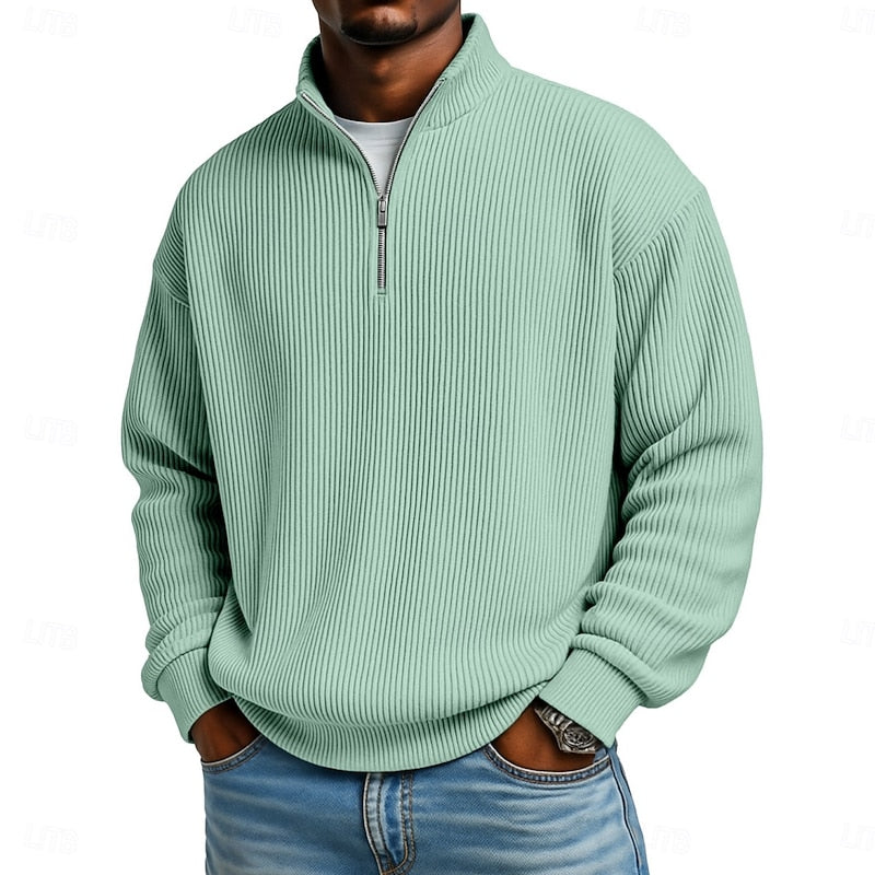 Fitzgerald Ribbed Quarter-Zip Pullover