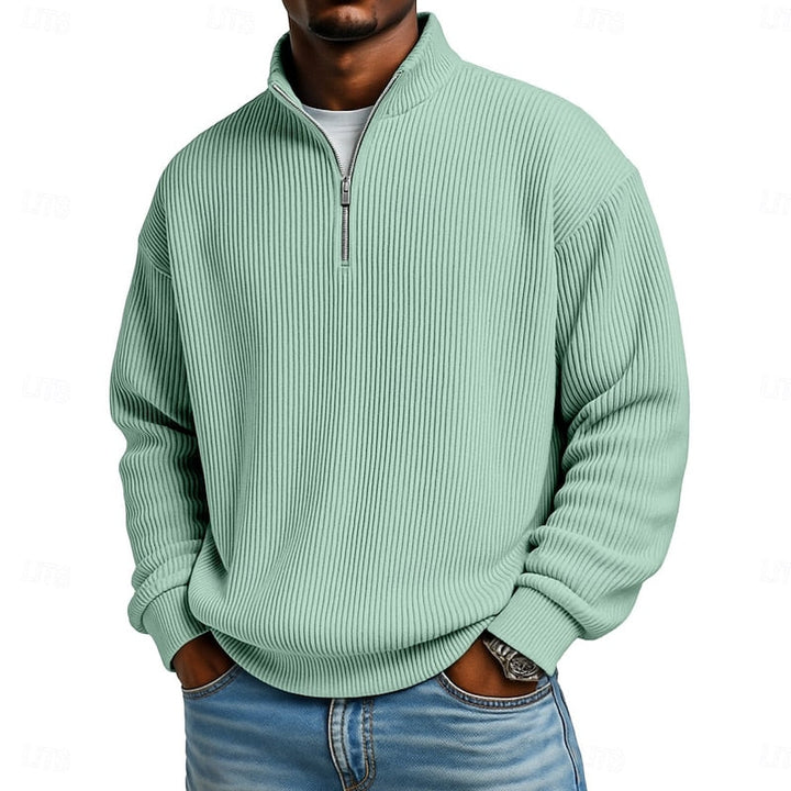 Fitzgerald Ribbed Quarter-Zip Pullover