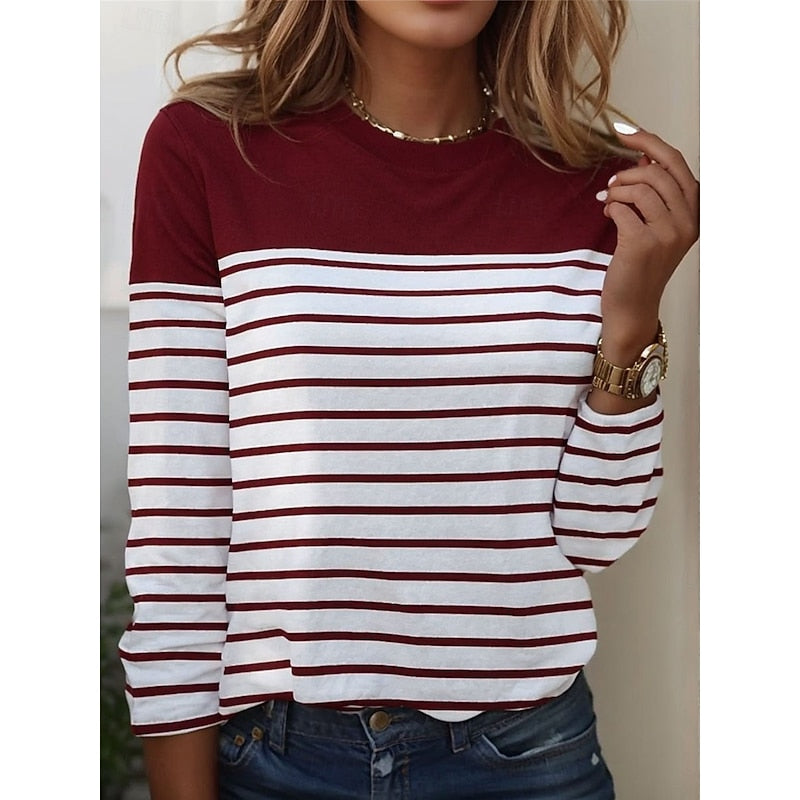 Marisol Striped Crew Top