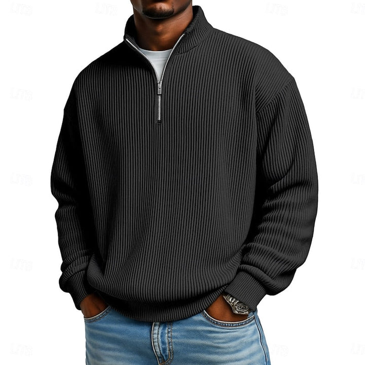 Fitzgerald Ribbed Quarter-Zip Pullover