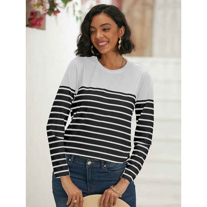 Marisol Striped Crew Top
