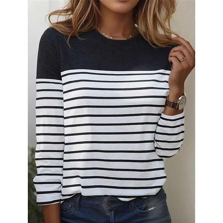 Marisol Striped Crew Top